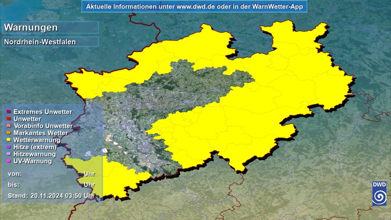 Die Warnlage in NRW